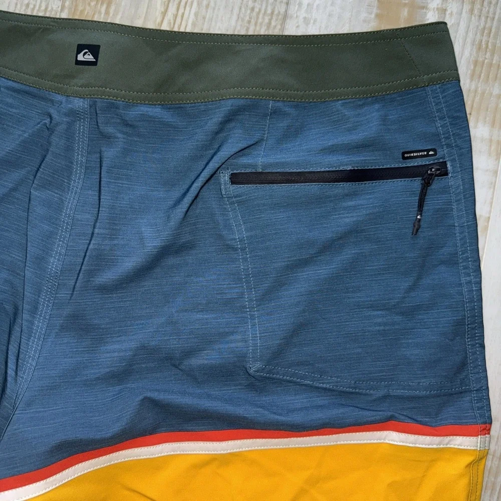 QUIKSILVER High Line Board‎ Shorts 4 Way Stretch Size 40 Mid Length 20 Inseam 8